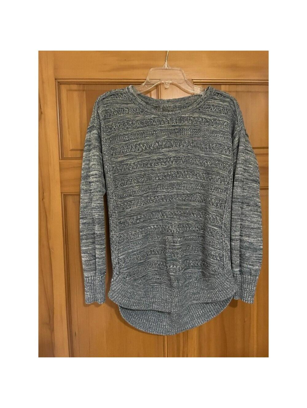 Women’s Knitted Sweater 100% Cotton Bluish / Greenish M Medium